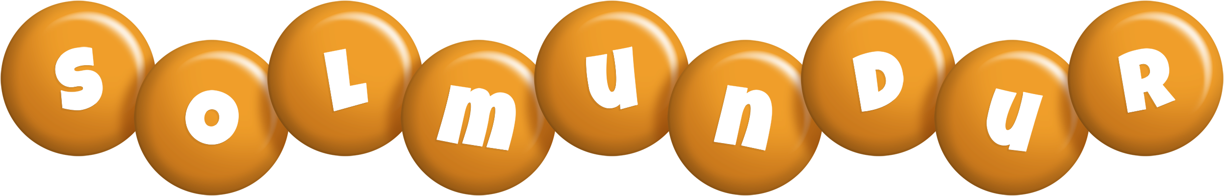Solmundur candy-orange logo