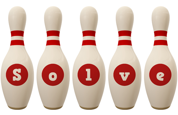 Solve bowling-pin logo