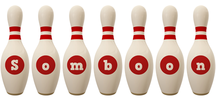 Somboon bowling-pin logo