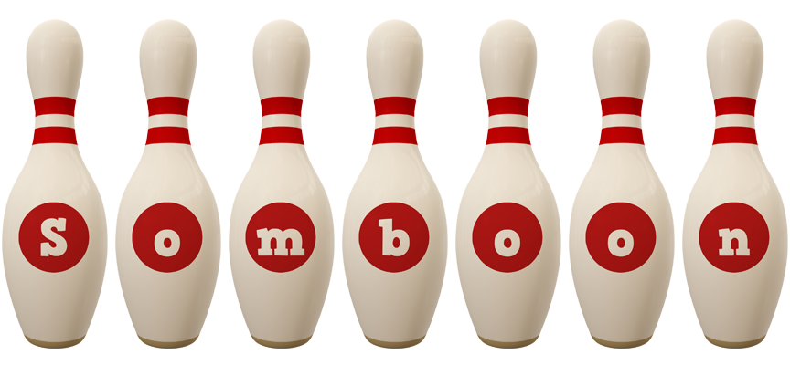 Somboon bowling-pin logo