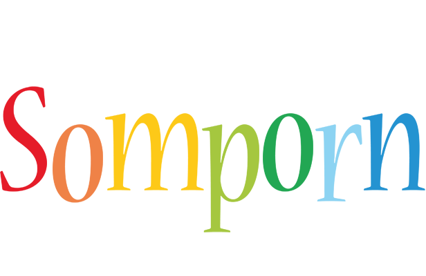 Somporn birthday logo