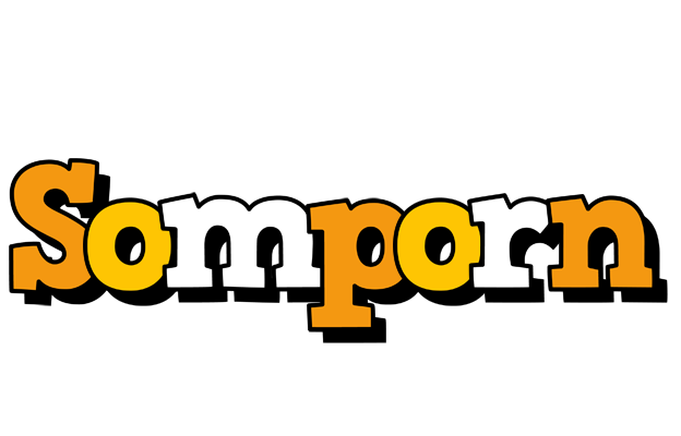 Somporn cartoon logo