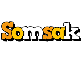 Somsak cartoon logo