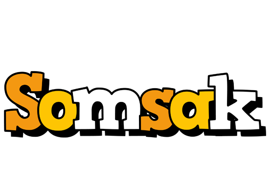 Somsak cartoon logo