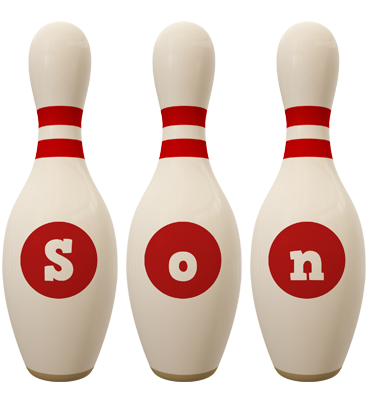 Son bowling-pin logo