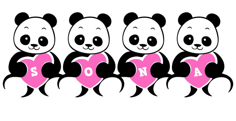 Sona love-panda logo