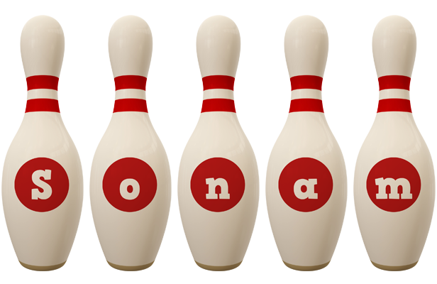 Sonam bowling-pin logo