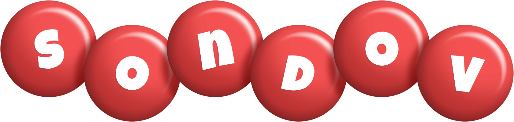 Sondov candy-red logo