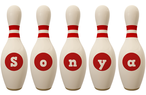 Sonya bowling-pin logo