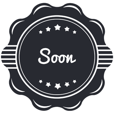 Soon badge logo