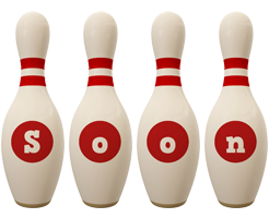 Soon bowling-pin logo