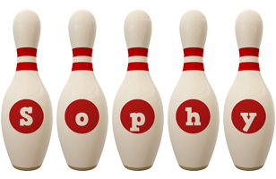 Sophy bowling-pin logo