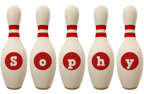 Sophy bowling-pin logo