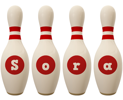 Sora bowling-pin logo
