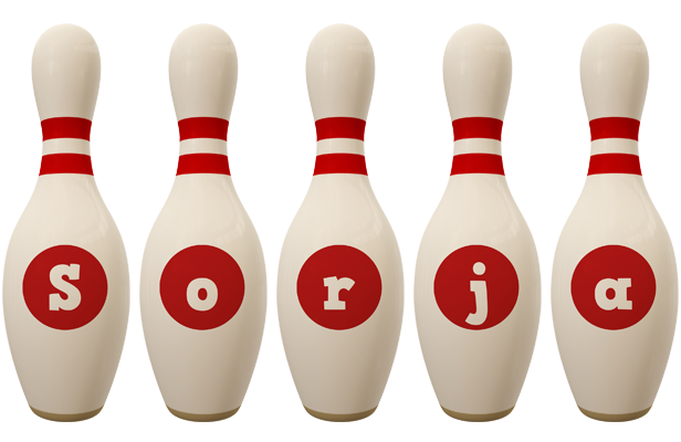 Sorja bowling-pin logo