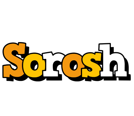Sorosh cartoon logo
