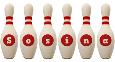 Sosina bowling-pin logo