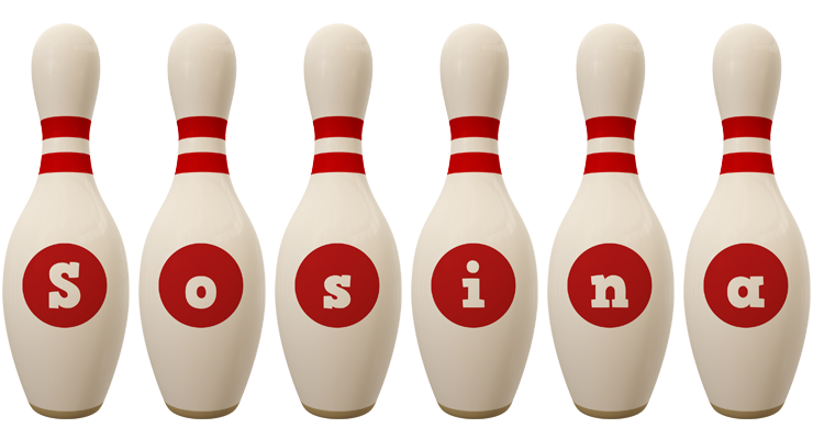Sosina bowling-pin logo