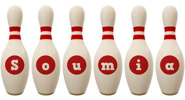 Soumia bowling-pin logo