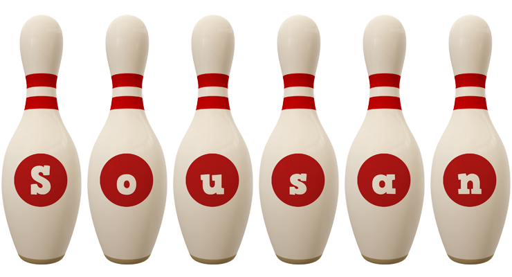 Sousan bowling-pin logo