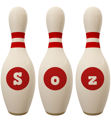 Soz bowling-pin logo