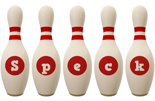 Speck bowling-pin logo
