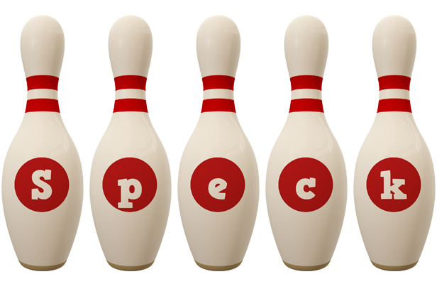 Speck bowling-pin logo