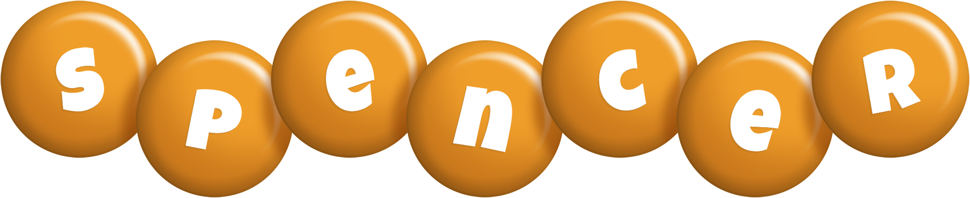 Spencer candy-orange logo