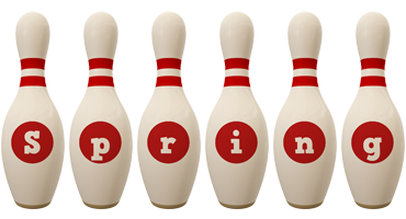 Spring bowling-pin logo