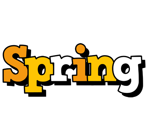 Spring cartoon logo