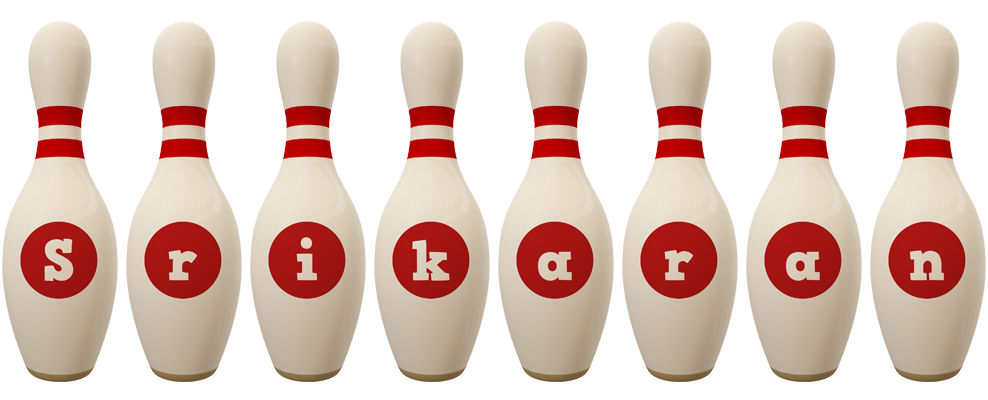 Srikaran bowling-pin logo