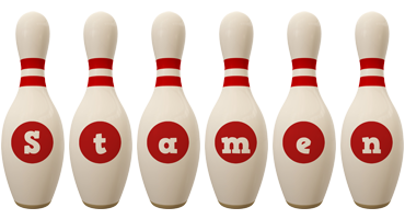 Stamen bowling-pin logo