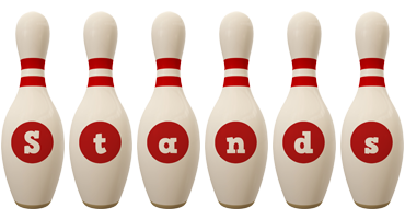 Stands bowling-pin logo