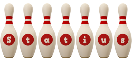 Statius bowling-pin logo