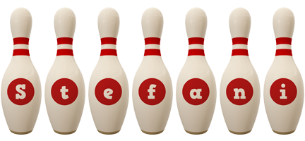 Stefani bowling-pin logo