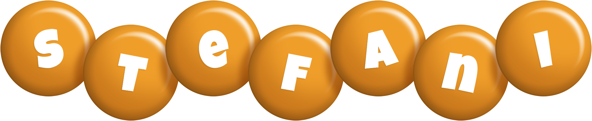 Stefani candy-orange logo