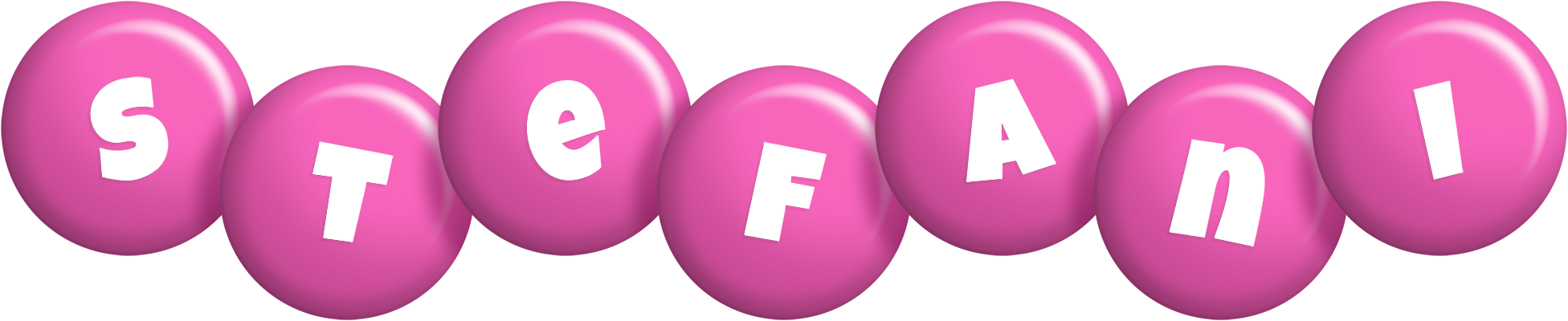Stefani candy-pink logo