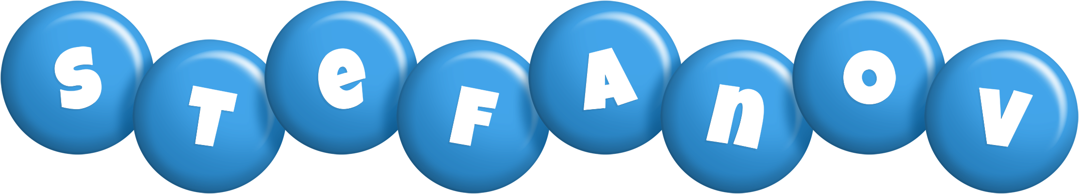 Stefanov candy-blue logo
