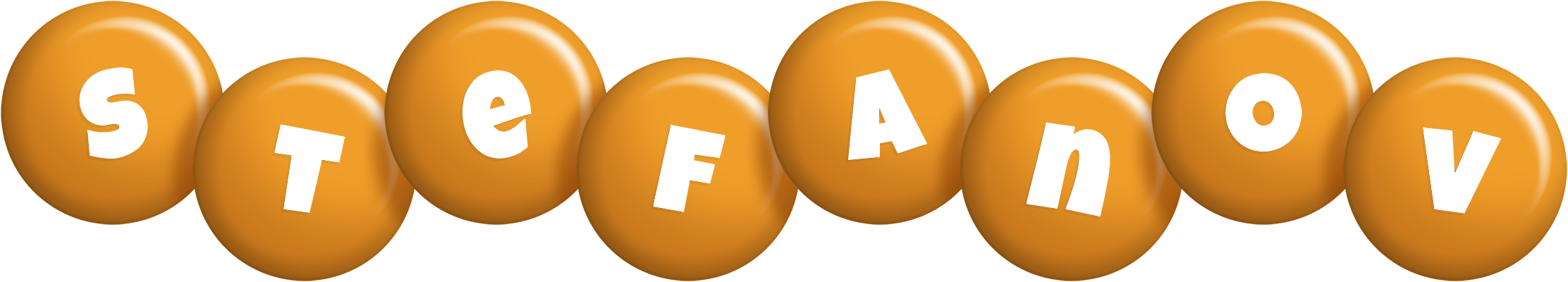 Stefanov candy-orange logo