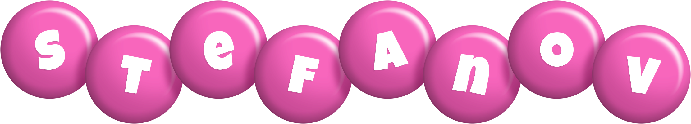 Stefanov candy-pink logo
