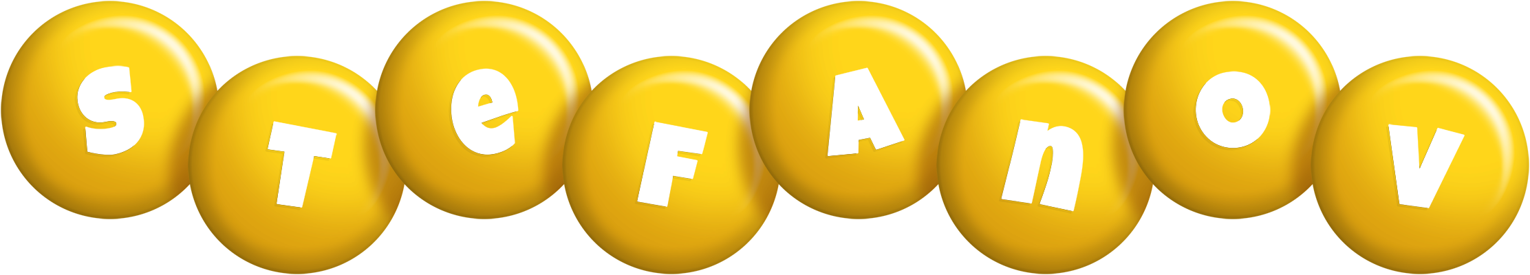 Stefanov candy-yellow logo