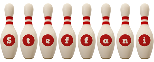 Steffani bowling-pin logo