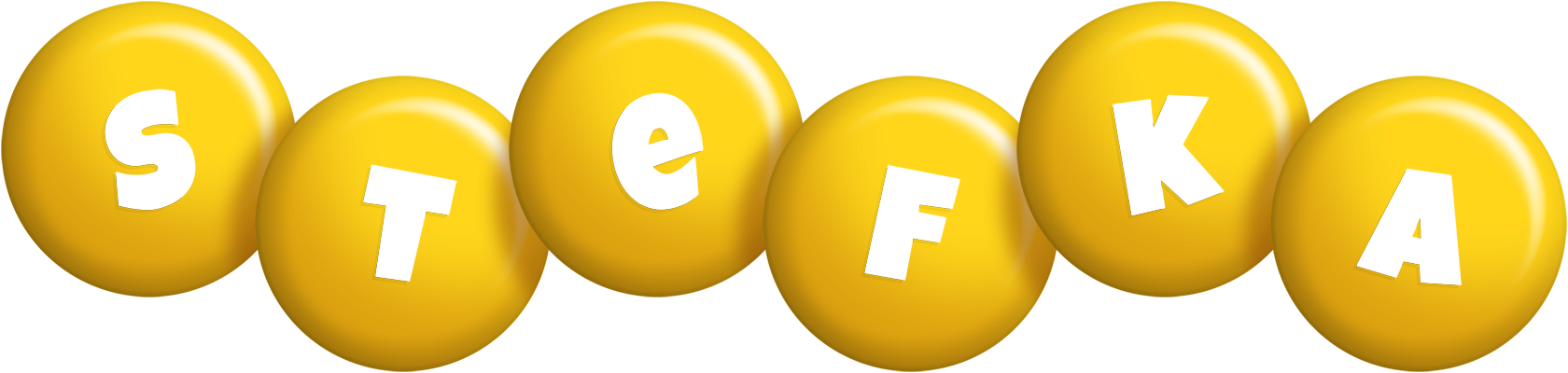 Stefka candy-yellow logo