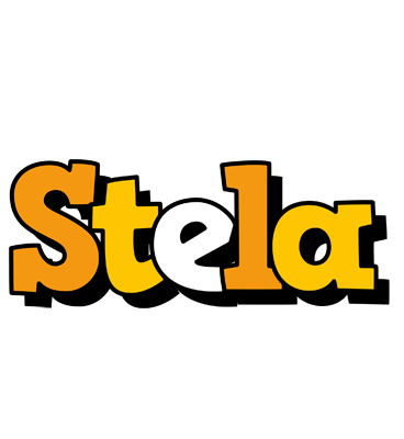 Stela cartoon logo