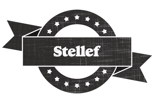 Stellef grunge logo