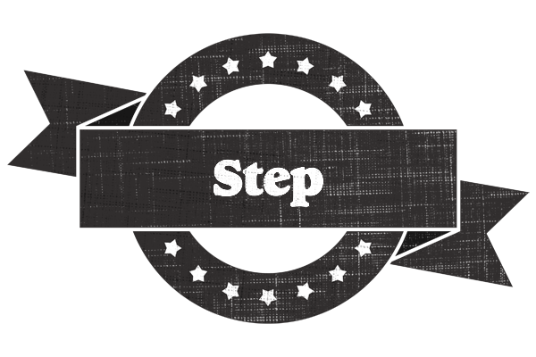 Step grunge logo