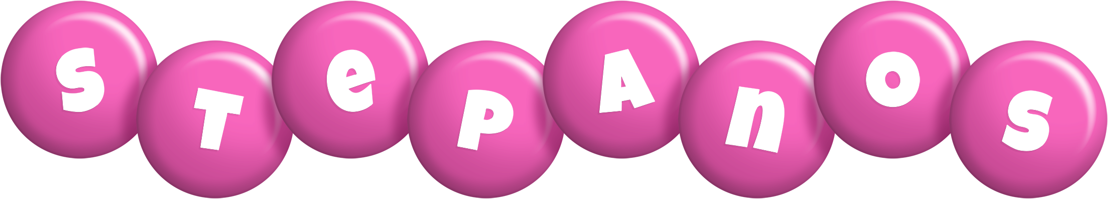 Stepanos candy-pink logo