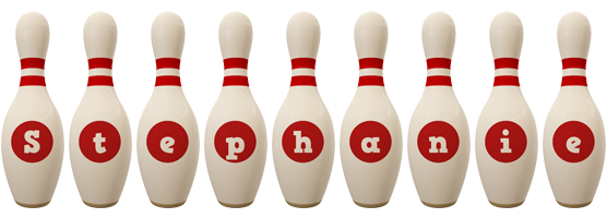 Stephanie bowling-pin logo