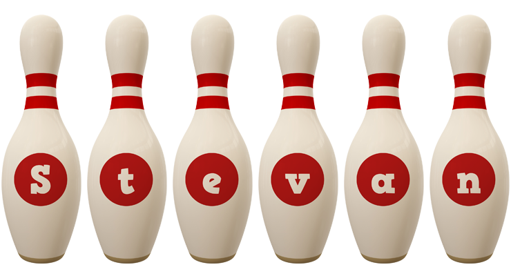 Stevan bowling-pin logo