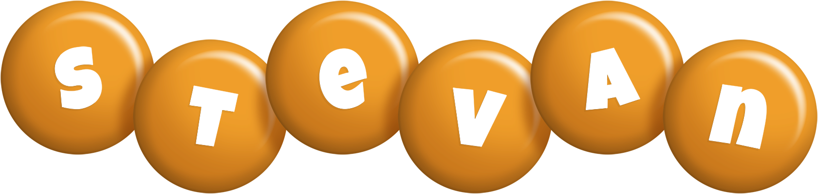 Stevan candy-orange logo